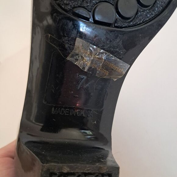 NEW Henry Ferrera Collection Women's 7 Polka Dot Spotted Bow Tie Rubber Boots - Picture 6 of 9